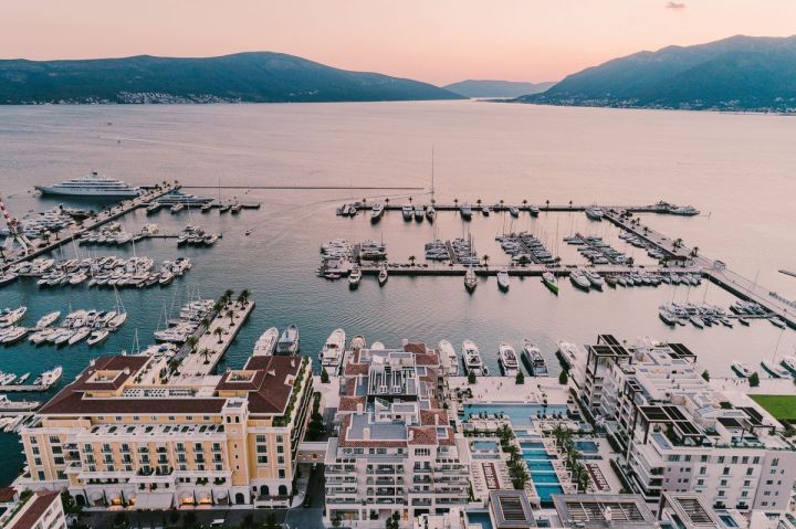 Boat tour stop at Porto Montenegro marina in Tivat