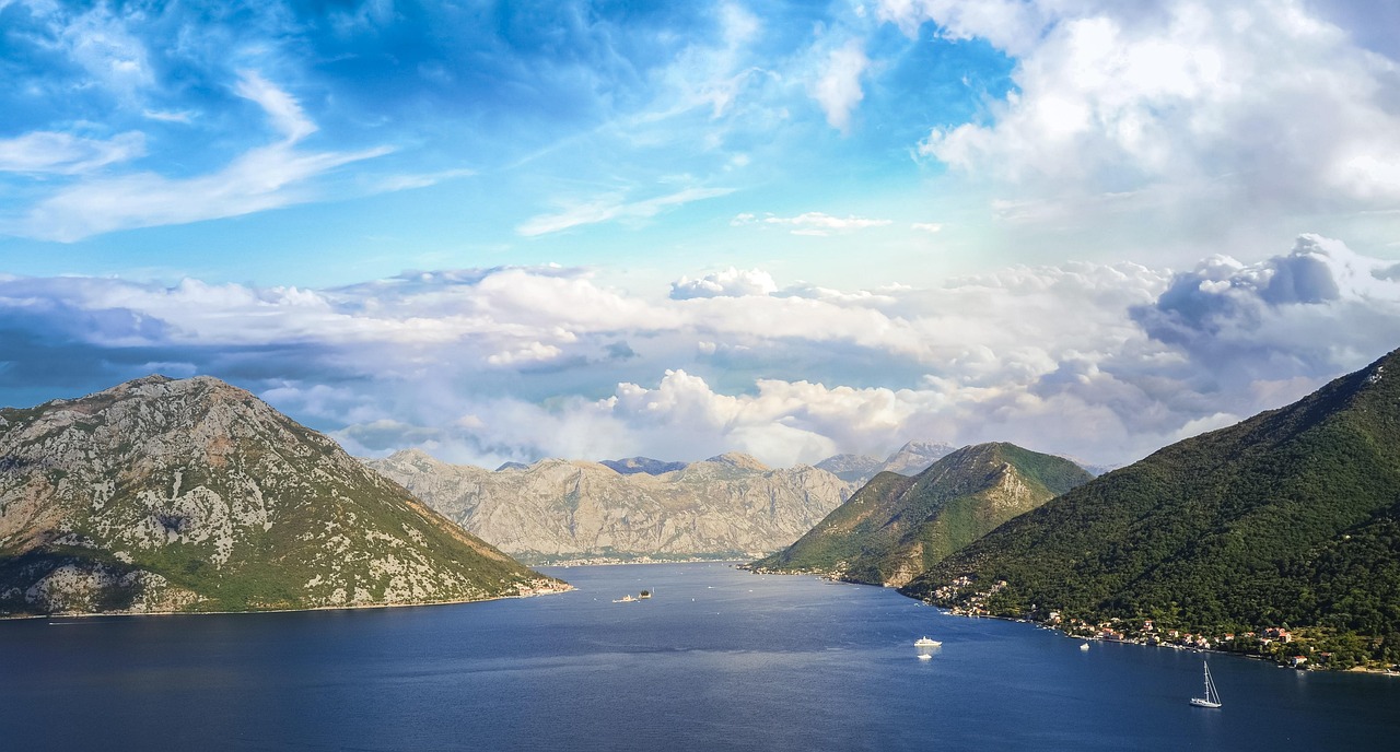 Boka Bay Montenegro fjord boat